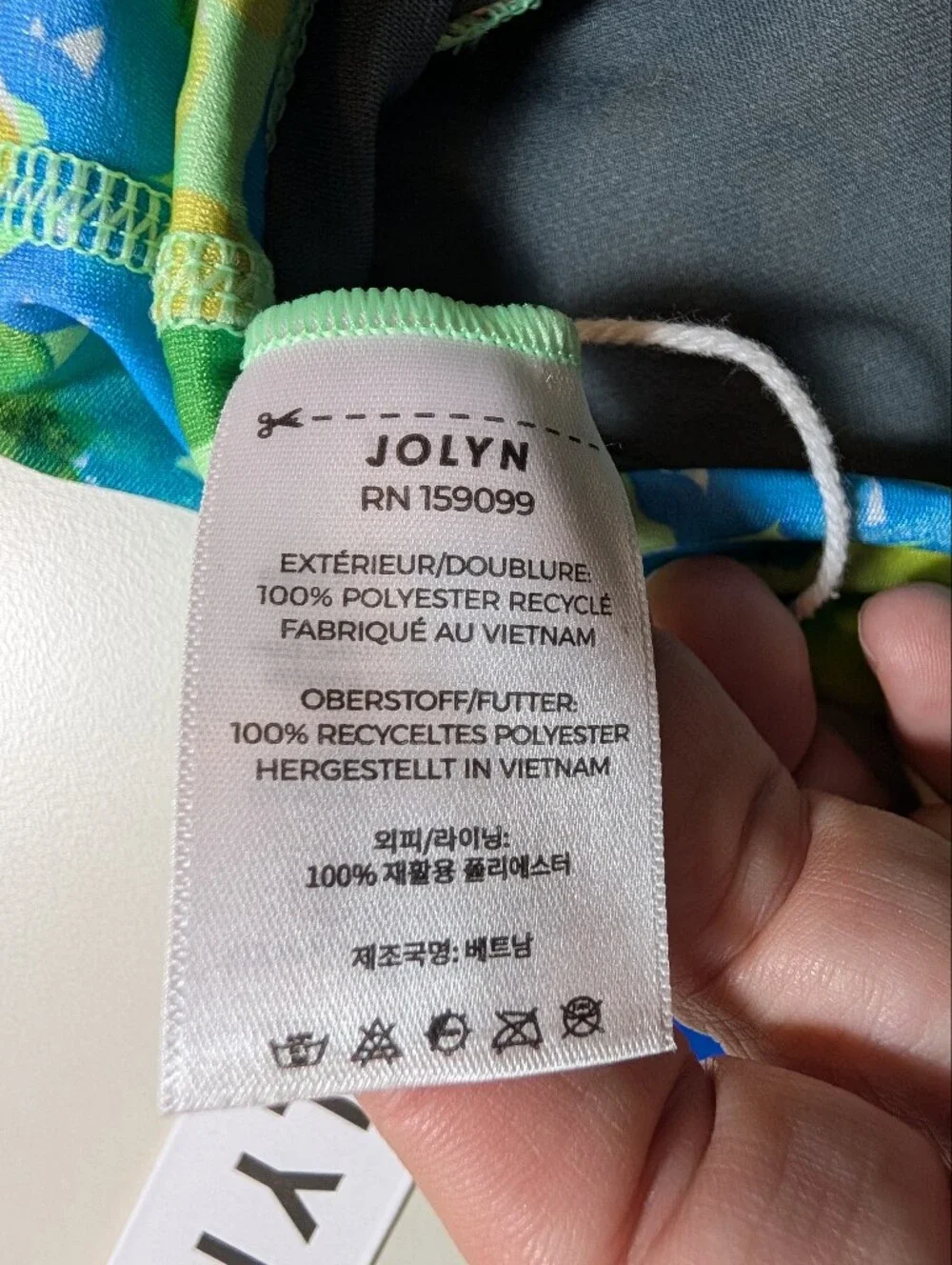 Brolyn By Jolyn Size 36 Blue & Green Mens Floral Swim Trunk NWT